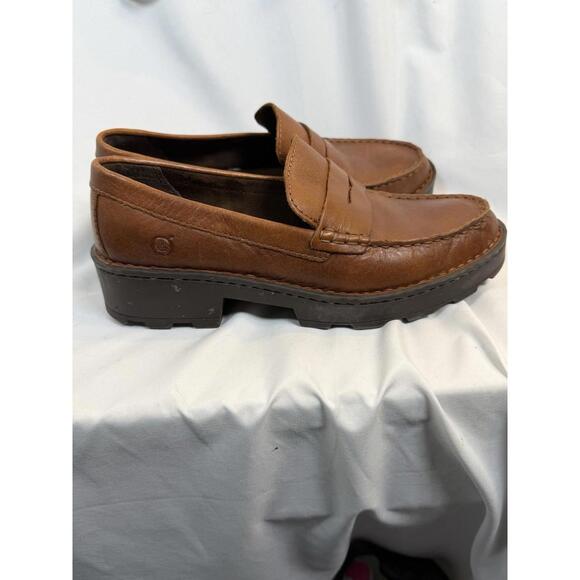 Born Women's Carrera Penny Loafer Brown Full Grain Leather - 7.5 M Worn Only 2x - Picture 9 of 9